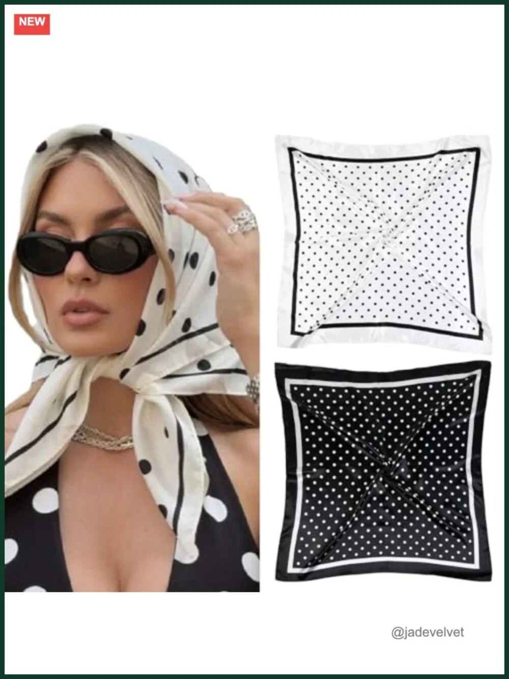 Silk Blend Head Scarf Women Hair Wrap Bandana 35x35